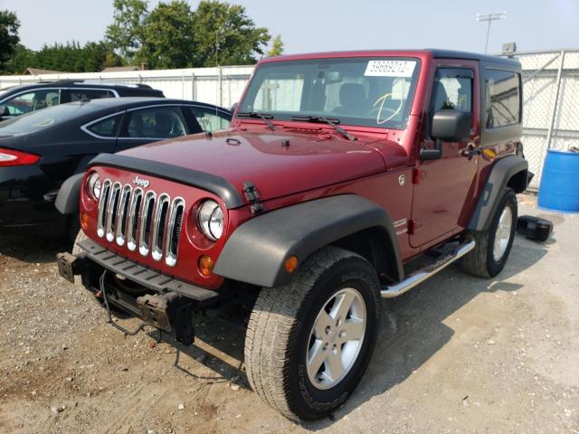1C4AJWAG4DL601304 - 2013 JEEP WRANGLER S RED photo 2
