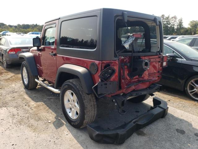 1C4AJWAG4DL601304 - 2013 JEEP WRANGLER S RED photo 3