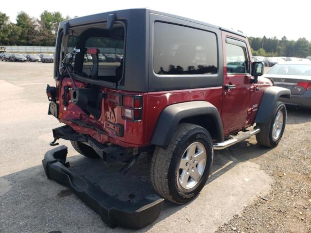 1C4AJWAG4DL601304 - 2013 JEEP WRANGLER S RED photo 4