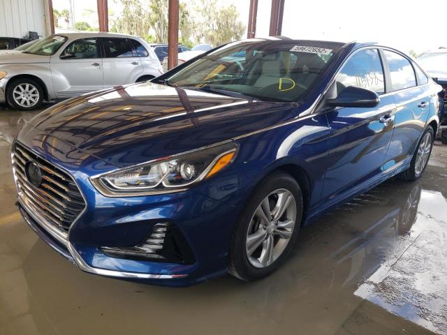 5NPE34AF0JH692451 - 2018 HYUNDAI SONATA SPO BLUE photo 2