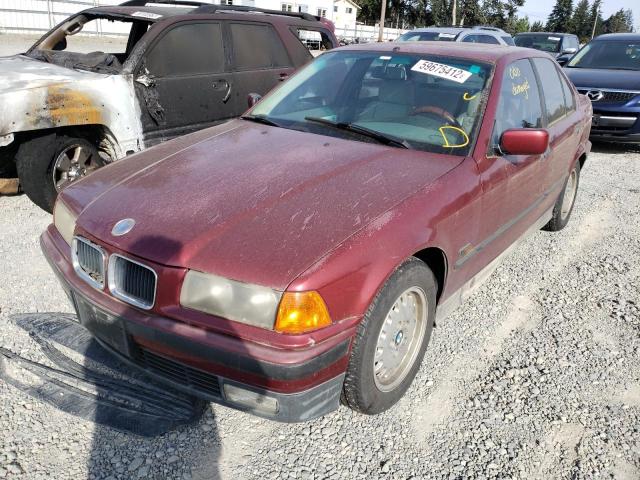 WBACB4322SFM06287 - 1995 BMW 325 I AUTO BURGUNDY photo 2