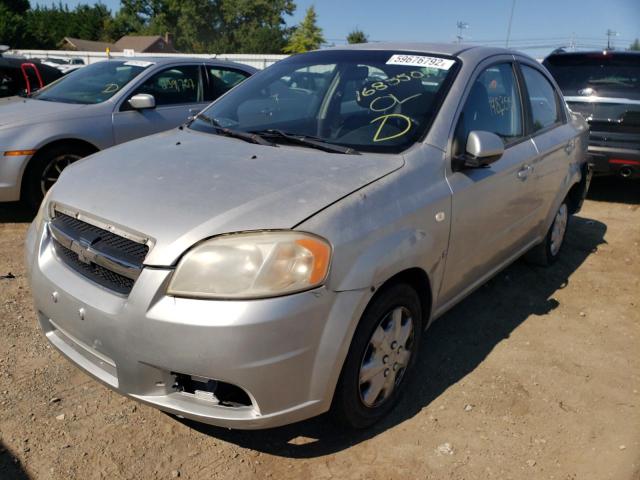KL1TD56697B168350 - 2007 CHEVROLET AVEO BASE SILVER photo 2
