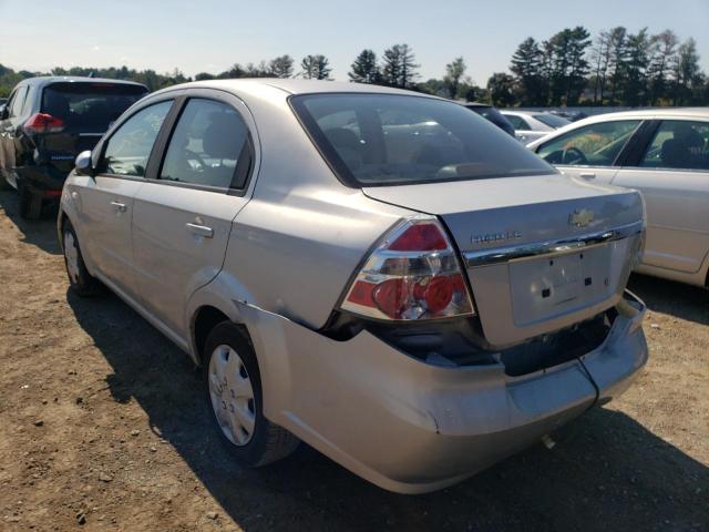KL1TD56697B168350 - 2007 CHEVROLET AVEO BASE SILVER photo 3