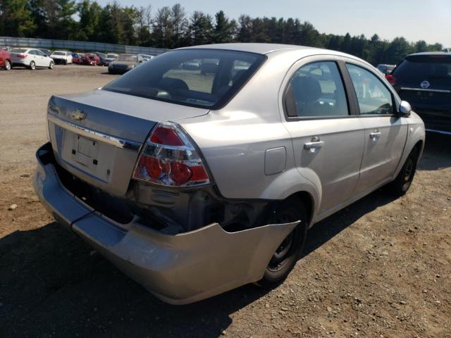 KL1TD56697B168350 - 2007 CHEVROLET AVEO BASE SILVER photo 4