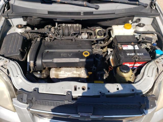 KL1TD56697B168350 - 2007 CHEVROLET AVEO BASE SILVER photo 7