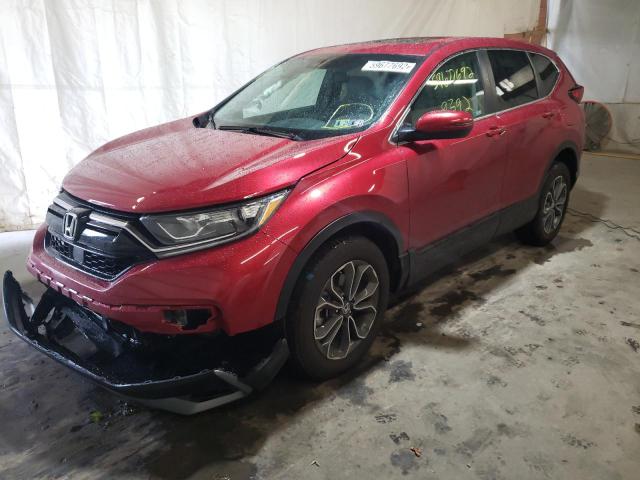 5J6RW2H81MA011997 - 2021 HONDA CR-V EXL RED photo 2