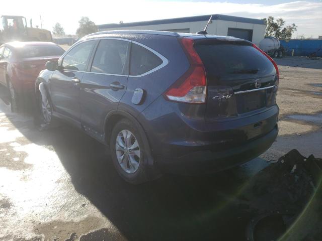 2HKRM4H70EH700289 - 2014 HONDA CR-V EXL BLUE photo 3