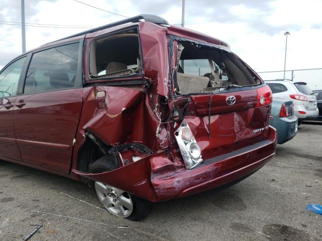 5TDZK23C38S204965 - 2008 TOYOTA SIENNA CE RED photo 9