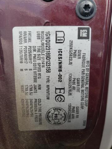 1GNDU23189D123158 - 2009 CHEVROLET UPLANDER L Bənövşəyi foto 10