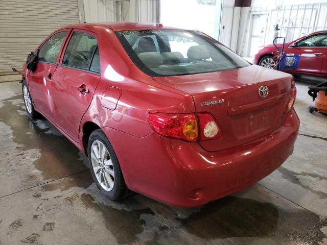 2T1BU4EE3AC358371 - 2010 TOYOTA COROLA RED photo 3