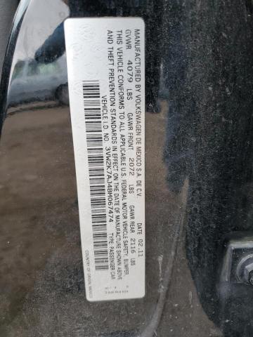 3VW2K7AJ4BM067474 - 2011 VOLKSWAGEN JETTA BASE 黑色 照片 10