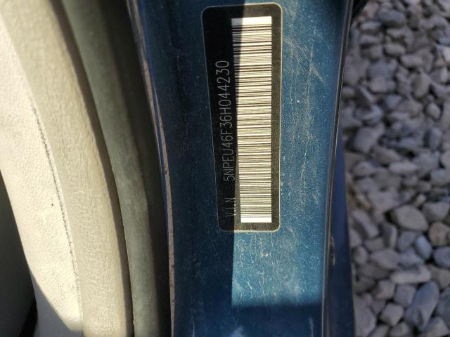 5NPEU46F36H044230 - 2006 HYUNDAI SONATA GLS GREEN photo 10