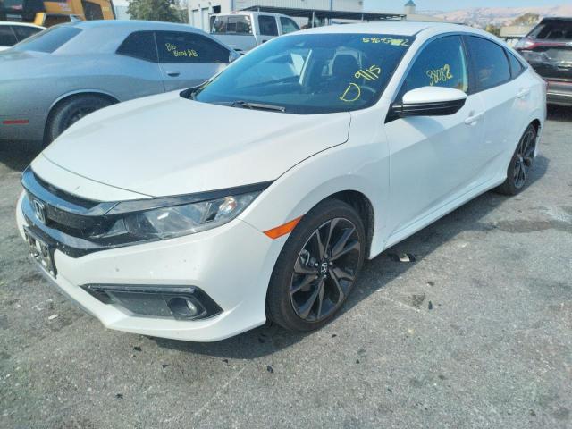 2HGFC2F83MH525289 - 2021 HONDA CIVIC SPOR WHITE photo 2