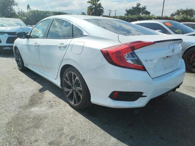 2HGFC2F83MH525289 - 2021 HONDA CIVIC SPOR WHITE photo 3