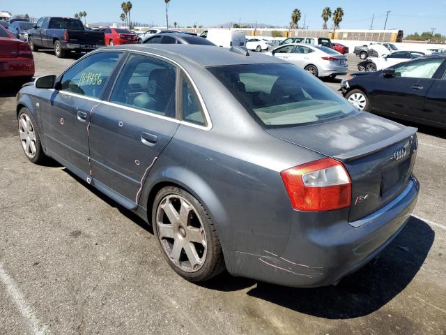 WAUPL68E24A111669 - 2004 AUDI S4 GRAY photo 3