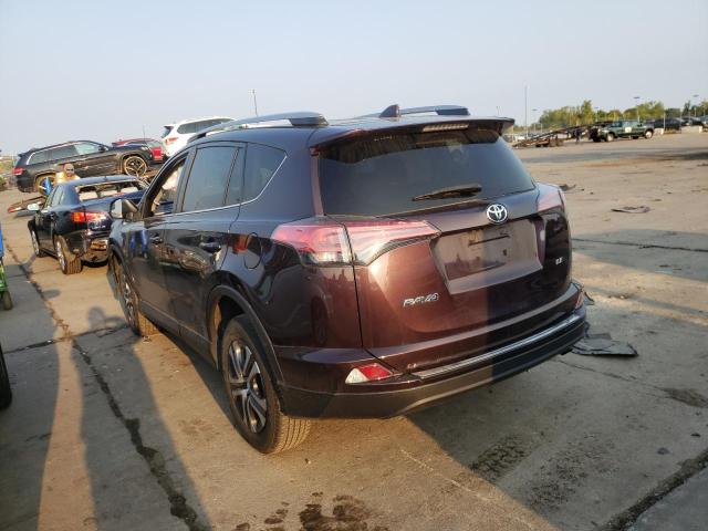 2T3ZFREV7JW503245 - 2018 TOYOTA RAV4 LE PURPLE photo 3