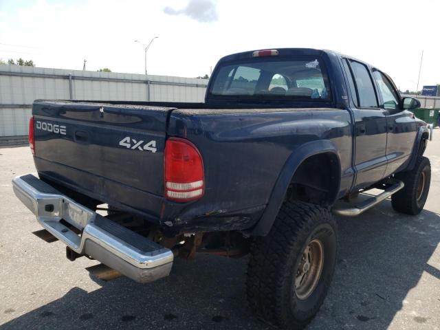 1B7GG2ANXYS710250 - 2000 DODGE DAKOTA QUA BLUE photo 4