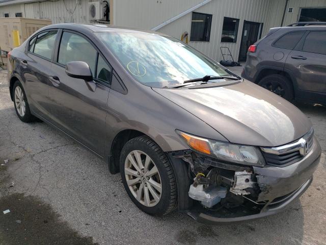 19XFB2F98CE038495 - 2012 HONDA CIVIC EXL GRAY photo 1