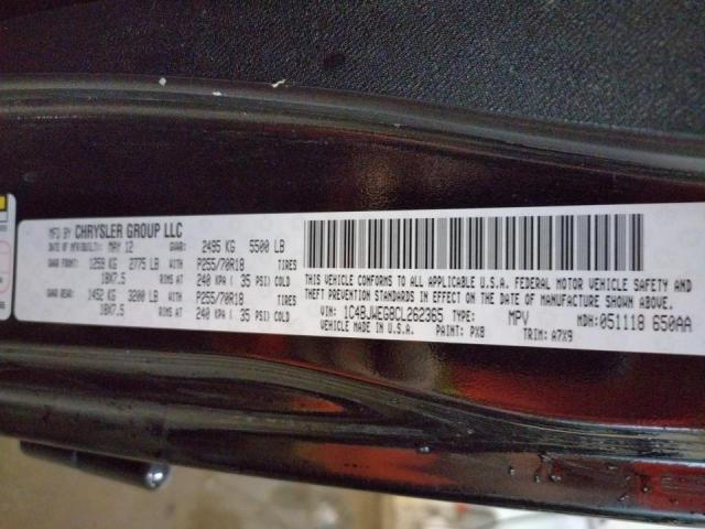 1C4BJWEG8CL262365 - 2012 JEEP WRANGLER U BLACK photo 10