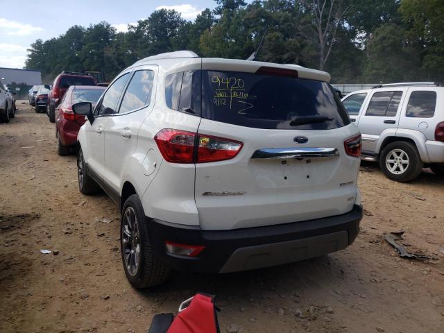 MAJ3S2KE9LC****** - 2020 FORD ECOSPORT T WHITE photo 3