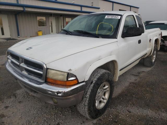 1D7HG42N84S534443 - 2004 DODGE DAKOTA SLT WHITE photo 2