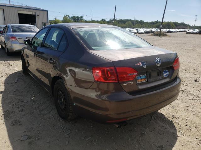3VW2K7AJXEM325694 - 2014 VOLKSWAGEN JETTA BASE 棕色 照片 3