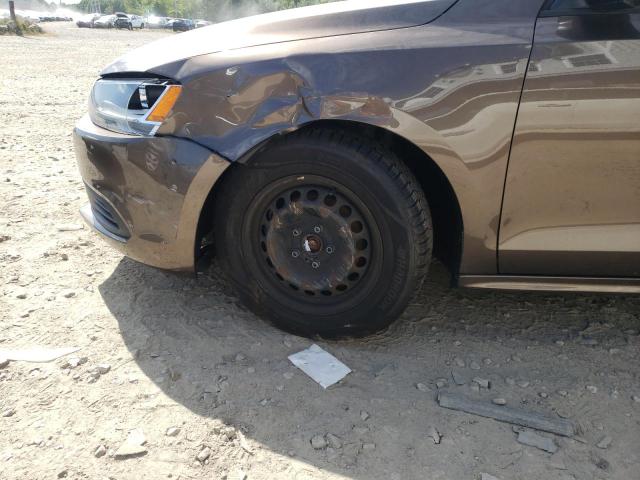 3VW2K7AJXEM325694 - 2014 VOLKSWAGEN JETTA BASE 棕色 照片 9