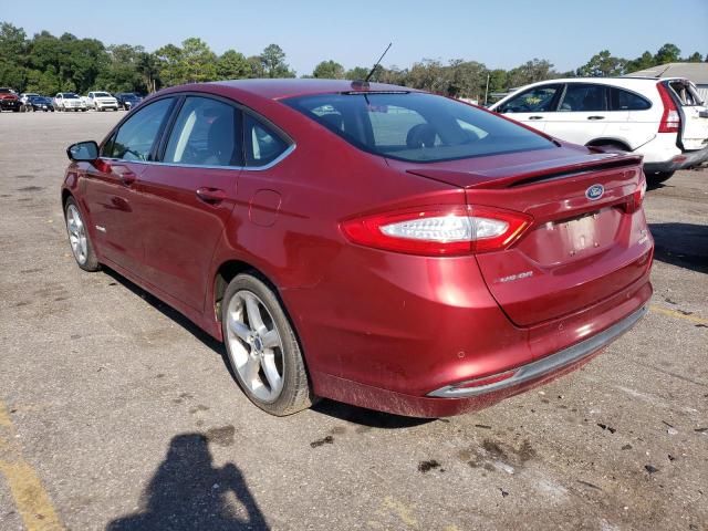 3FA6P0LU4DR225263 - 2013 FORD FUSION RED photo 3