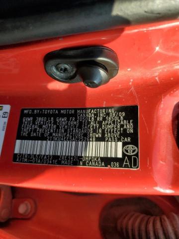 2T1KU4EE5AC252648 - 2010 TOYOTA MATRIX RED photo 10