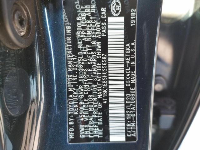 4T1BK1EB5HU256587 - 2017 TOYOTA AVALON XLE BLACK photo 10