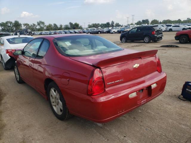 2G1WK15N479291786 - 2007 CHEVROLET MONTE CARL წითელი ფოტო 3
