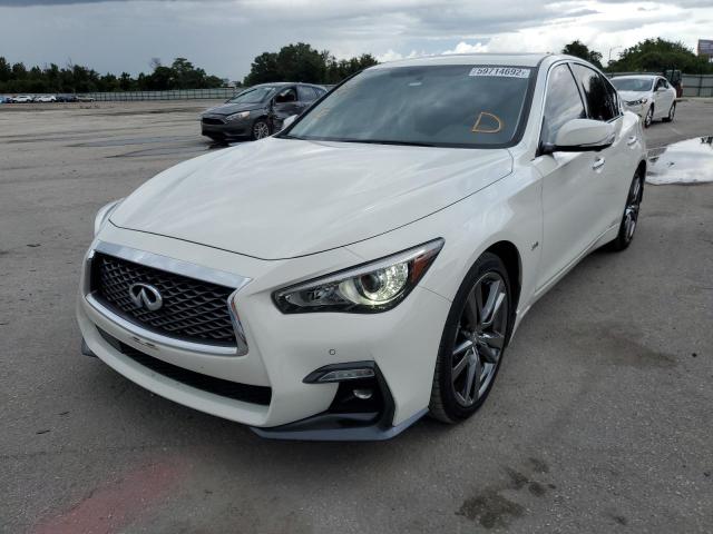 JN1EV7AP4KM541997 - 2019 INFINITI Q50 LUXE WHITE photo 2