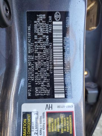 4T1BD1EB9DU002143 - 2013 TOYOTA AVALON HYB GRAY photo 10