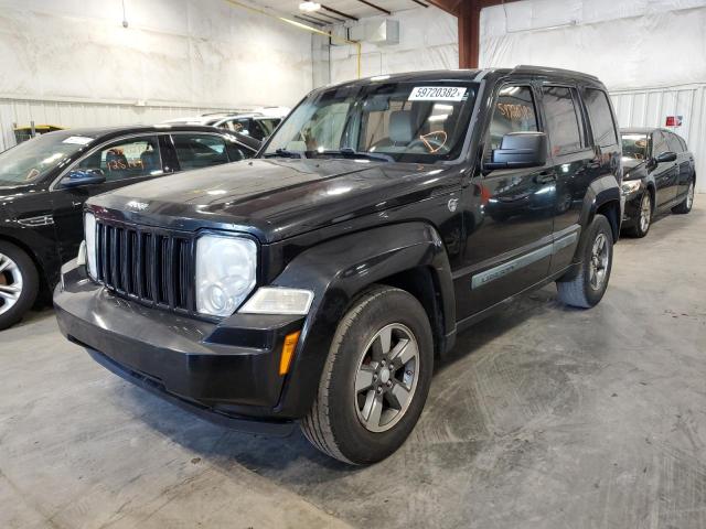 1J8GN28K28W199717 - 2008 JEEP LIBERTY SP BLACK photo 2