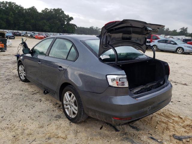 3VW2K7AJ9FM241769 - 2015 VOLKSWAGEN JETTA BASE GRAY photo 3