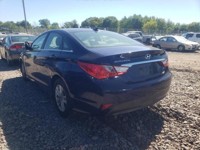 5NPEB4AC3EH867662 - 2014 HYUNDAI SONATA GLS BLUE photo 3