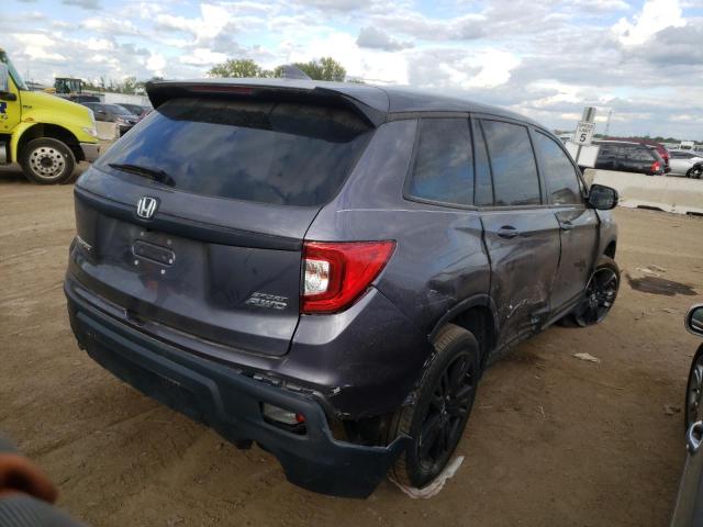 5FNYF8H28KB012729 - 2019 HONDA PASSPORT S GRAY photo 4