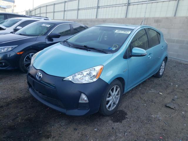 JTDKDTB33D1044189 - 2013 TOYOTA PRIUS C BLUE photo 2