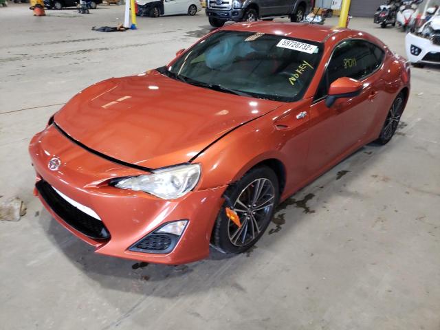 JF1ZNAA1XD2701280 - 2013 SCION FR-S ORANGE photo 2