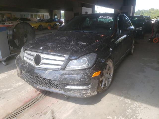 WDDGF5HB1CR239899 - 2012 MERCEDES-BENZ C 350 BLACK photo 2