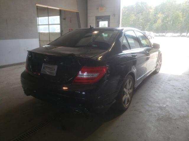 WDDGF5HB1CR239899 - 2012 MERCEDES-BENZ C 350 BLACK photo 4