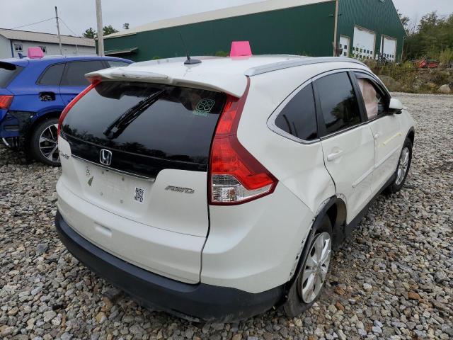 5J6RM4H77EL113884 - 2014 HONDA CR-V EXL WHITE photo 4