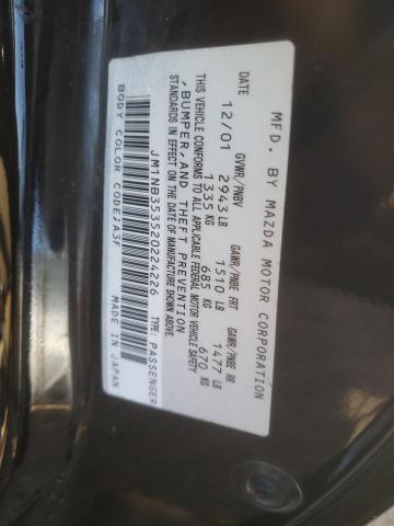 JM1NB353520224226 - 2002 MAZDA MX-5 MIATA BASE  photo 10