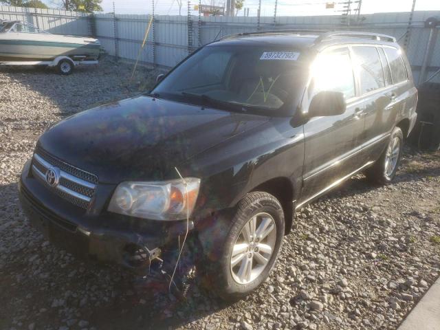 JTEEW21A160015246 - 2006 TOYOTA HIGHLANDER BLACK photo 2