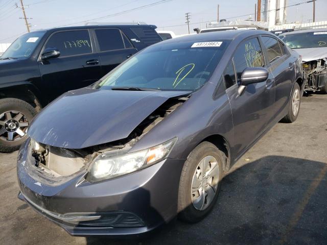 2HGFB2F5XFH541775 - 2015 HONDA CIVIC LX GRAY photo 2