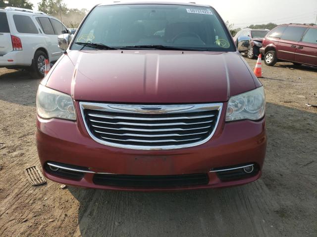 2C4RC1CG3CR134766 - 2012 CHRYSLER TOWN & COU BURGUNDY photo 9