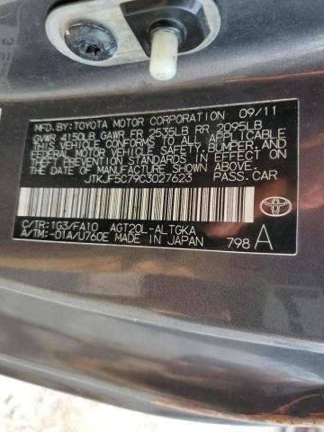 JTKJF5C79C3027623 - 2012 TOYOTA SCION TC ნაცრისფერი ფოტო 10