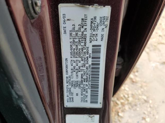 JTLKT324440131346 - 2004 TOYOTA SCION XB Lila Foto 10