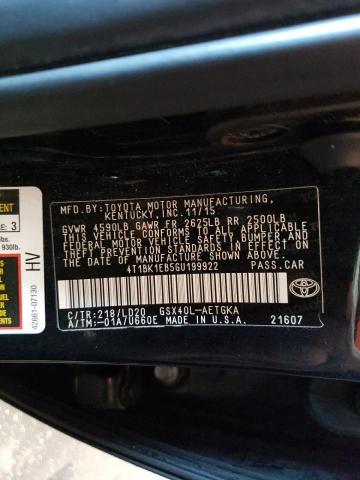 4T1BK1EB5GU199922 - 2016 TOYOTA AVALON XLE BLUE photo 10