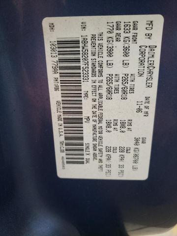 1A8HW58207F523331 - 2007 CHRYSLER ASPEN LIMI BLUE photo 10